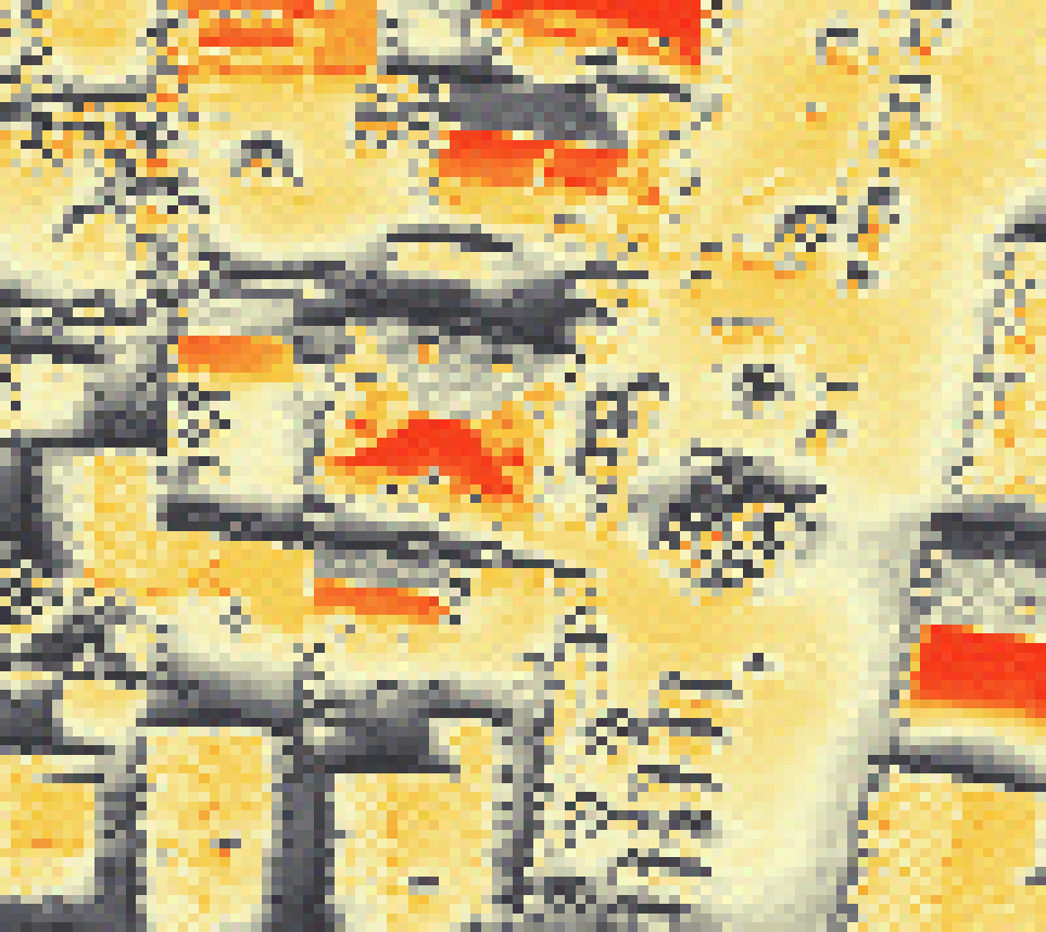PV-irradiatie op daksegment met intensiteitsverdeling van zonlicht