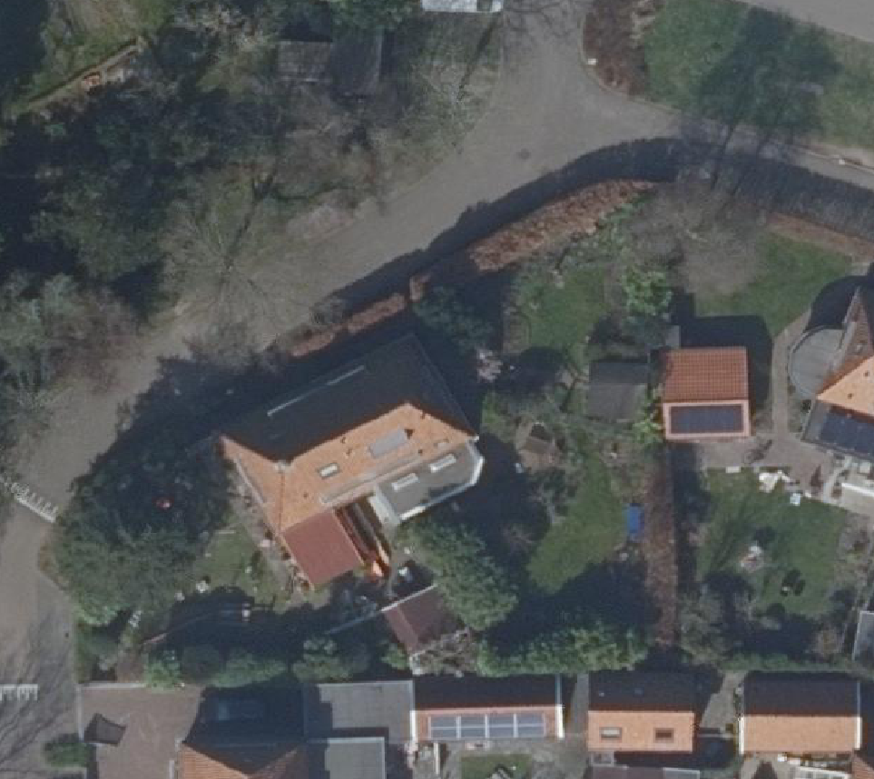 True ortho Luchtfoto op daksegment