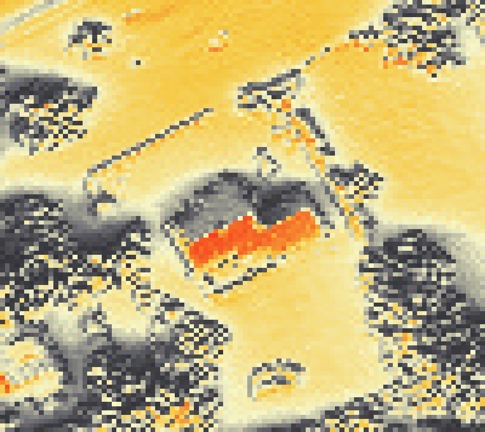 PV-irradiatie op daksegment met intensiteitsverdeling van zonlicht