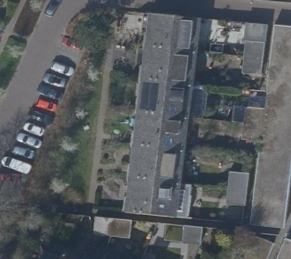 True ortho Luchtfoto op daksegment