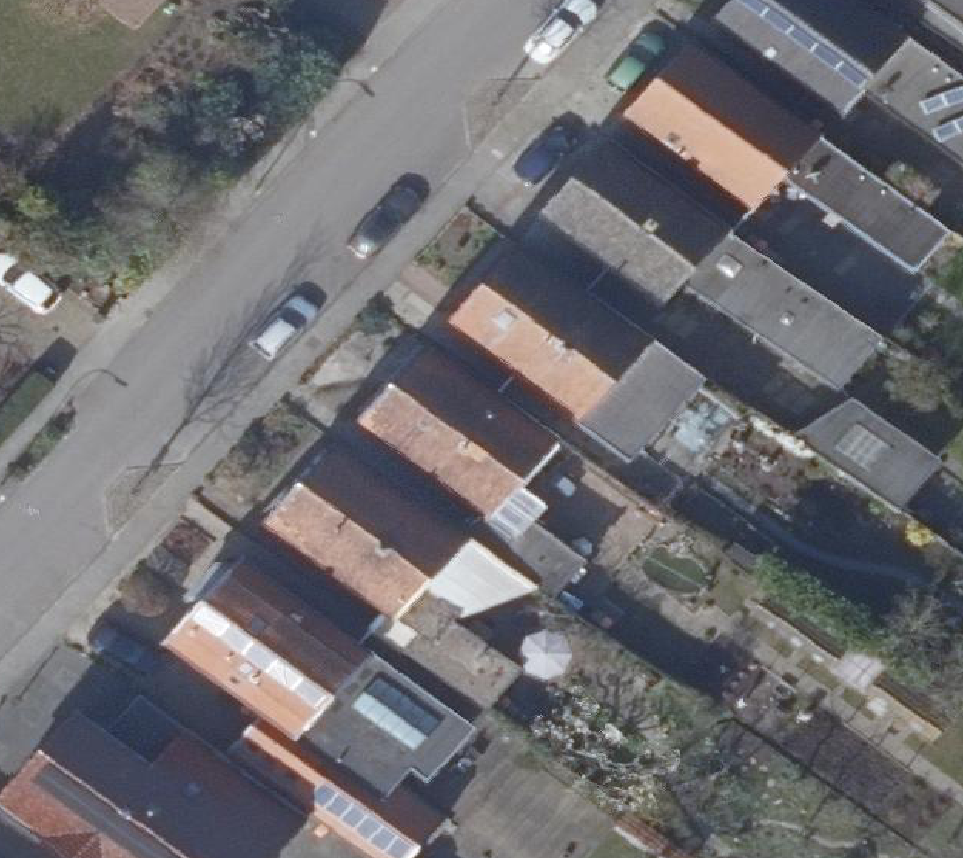 True ortho Luchtfoto op daksegment
