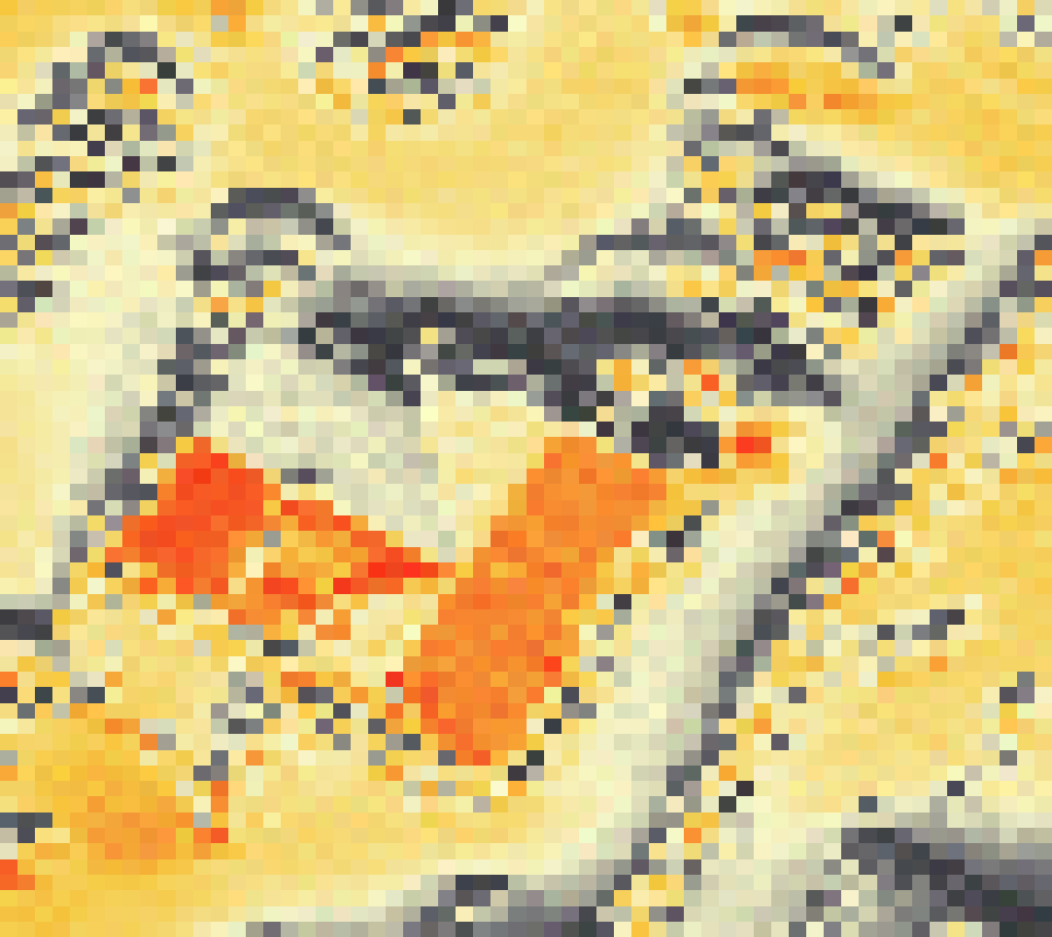 PV-irradiatie op daksegment ingezoomd met intensiteitsverdeling van zonlicht