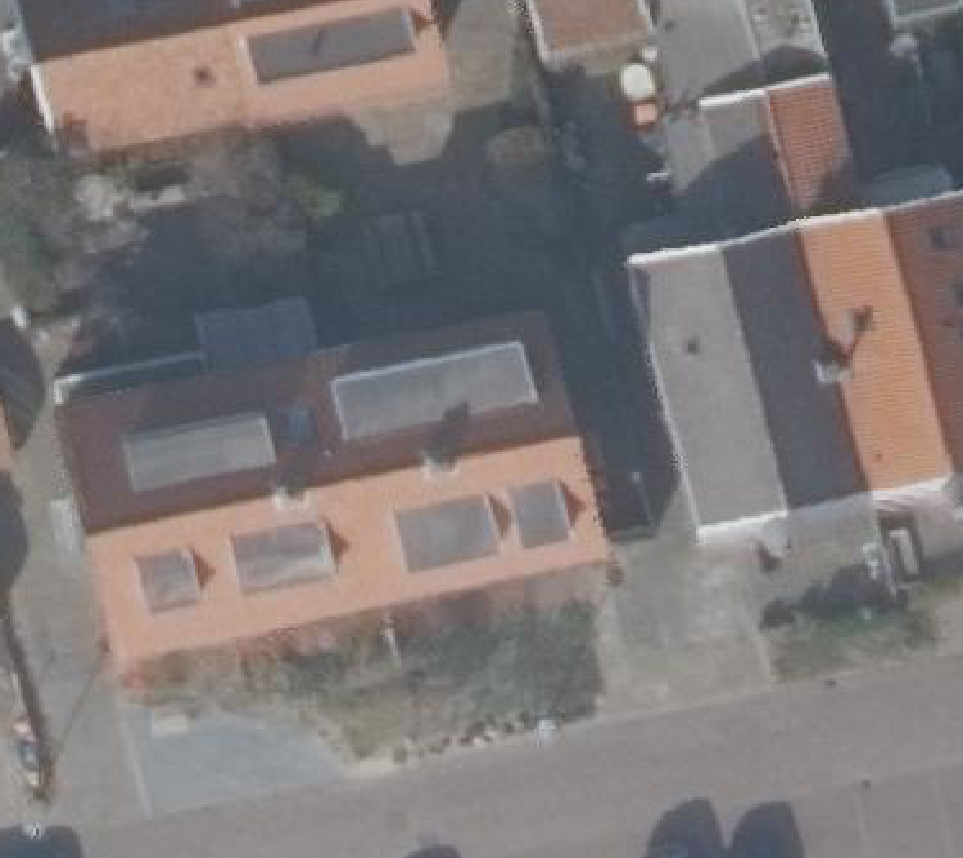 True ortho luchtfoto van Bergen aan Zee met zicht op woning