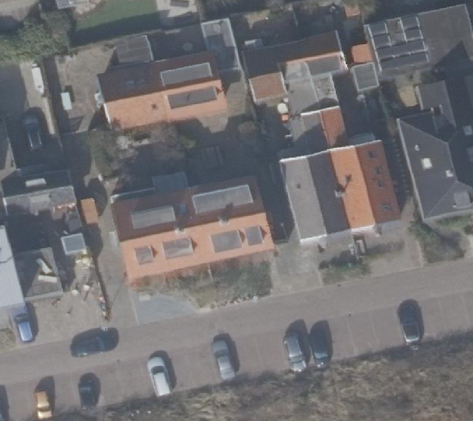True ortho Luchtfoto op daksegment