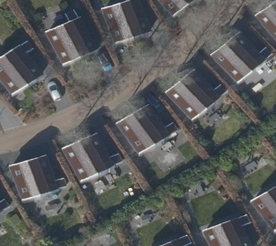 True ortho Luchtfoto op daksegment