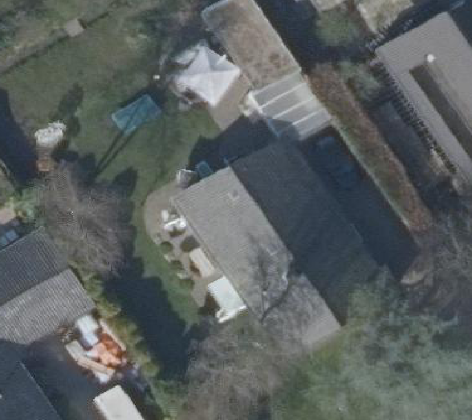 True ortho luchtfoto van Schoorl met zicht op woning