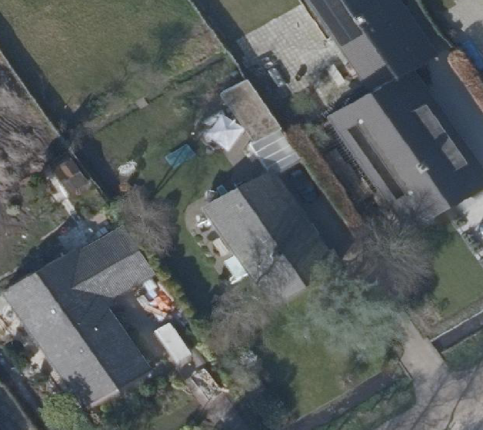 True ortho Luchtfoto op daksegment