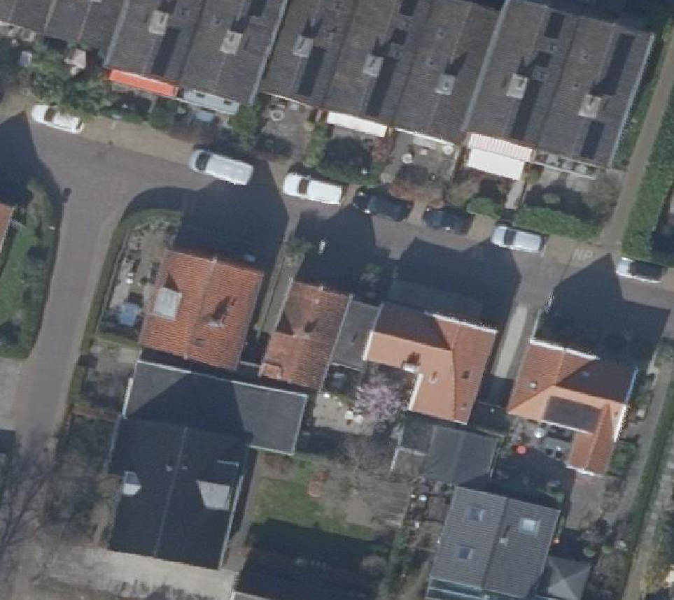True ortho Luchtfoto op daksegment