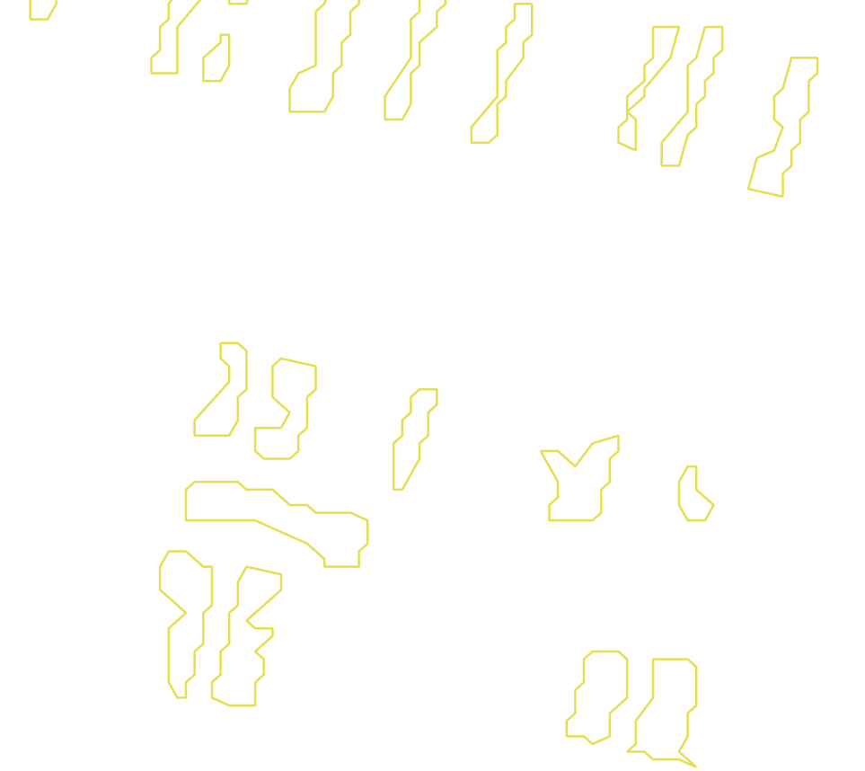 Daksegment met contourlijnen en structuurweergave