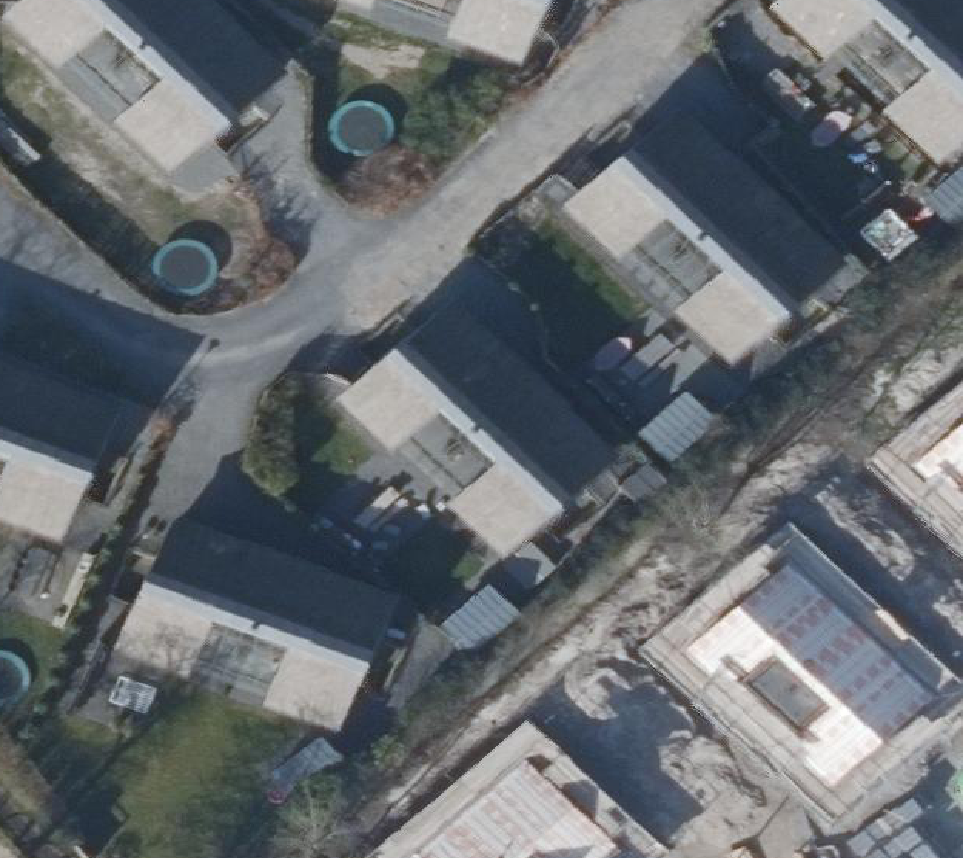 True ortho Luchtfoto op daksegment