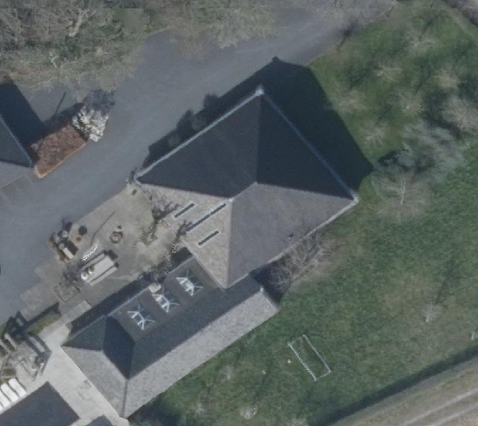 True ortho Luchtfoto op daksegment