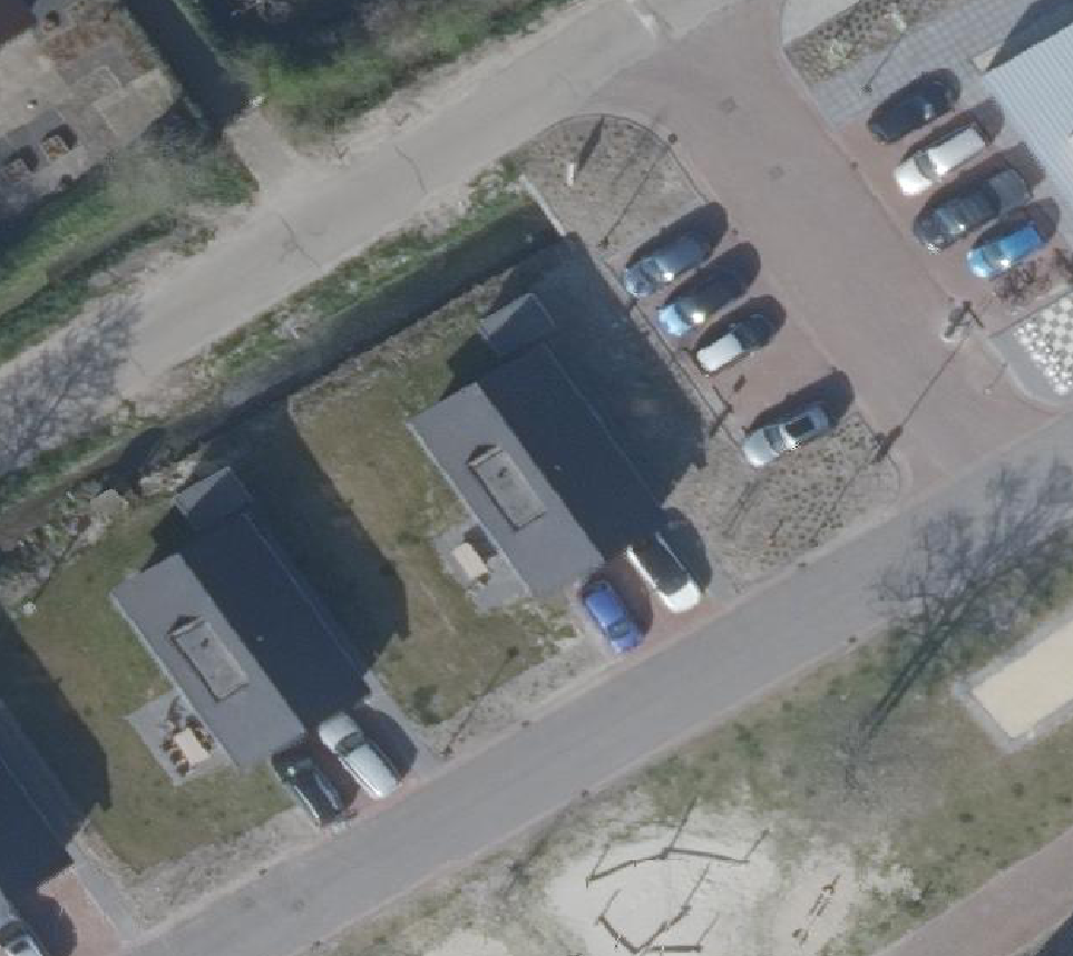 True ortho Luchtfoto op daksegment