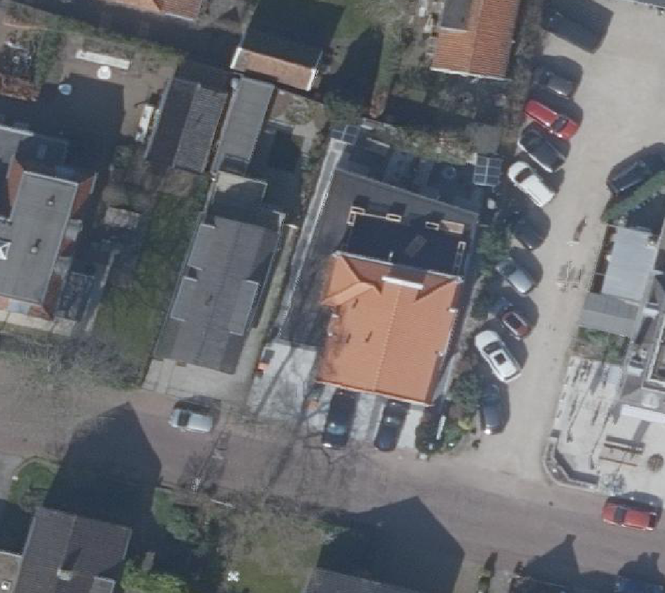 True ortho Luchtfoto op daksegment