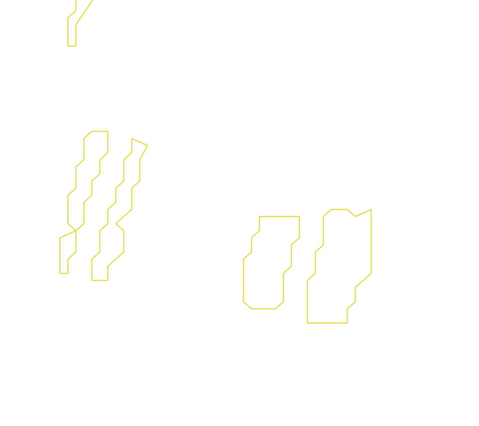 Daksegment ingezoomd met contourlijnen en structuurweergave