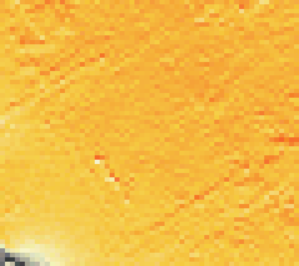 PV-irradiatie op daksegment ingezoomd met intensiteitsverdeling van zonlicht