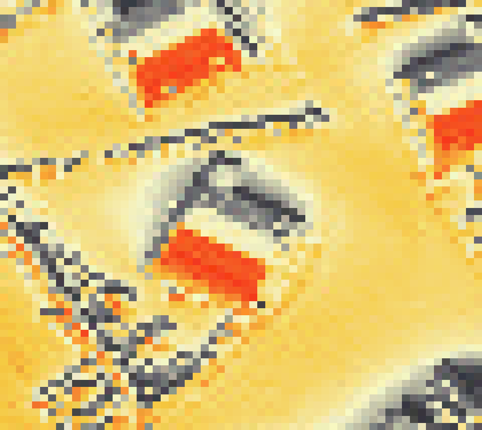 PV-irradiatie op daksegment ingezoomd met intensiteitsverdeling van zonlicht