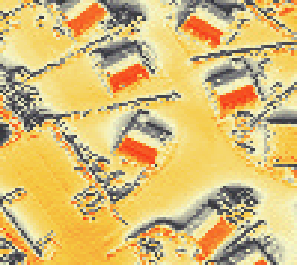 PV-irradiatie op daksegment met intensiteitsverdeling van zonlicht