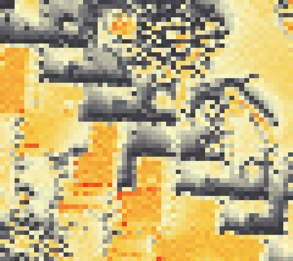 PV-irradiatie op daksegment ingezoomd met intensiteitsverdeling van zonlicht