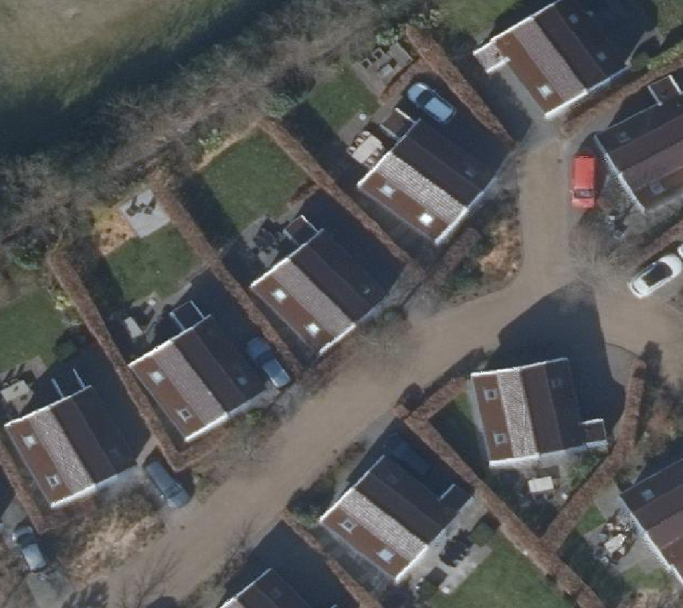 True ortho Luchtfoto op daksegment