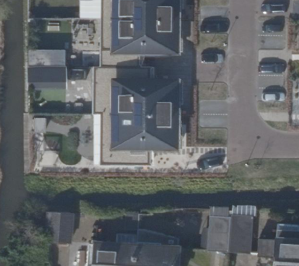 True ortho Luchtfoto op daksegment