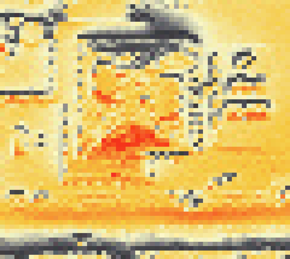PV-irradiatie op daksegment ingezoomd met intensiteitsverdeling van zonlicht