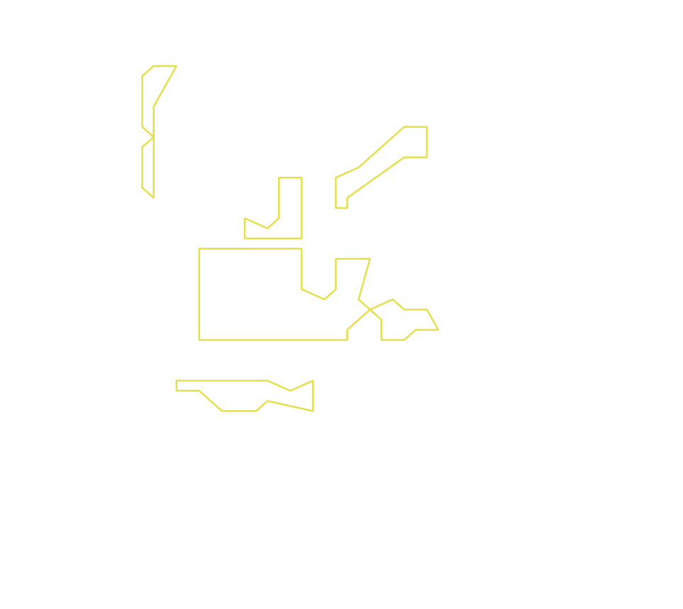 Daksegment ingezoomd met contourlijnen en structuurweergave