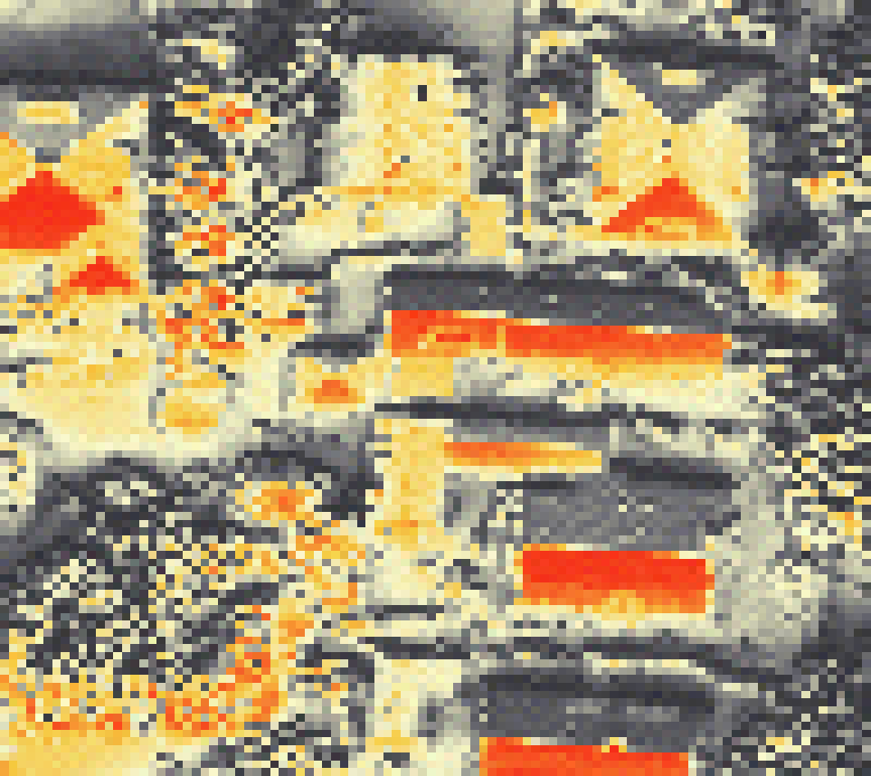 PV-irradiatie op daksegment met intensiteitsverdeling van zonlicht