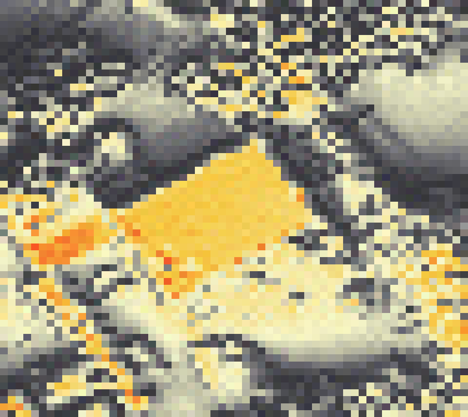 PV-irradiatie op daksegment ingezoomd met intensiteitsverdeling van zonlicht