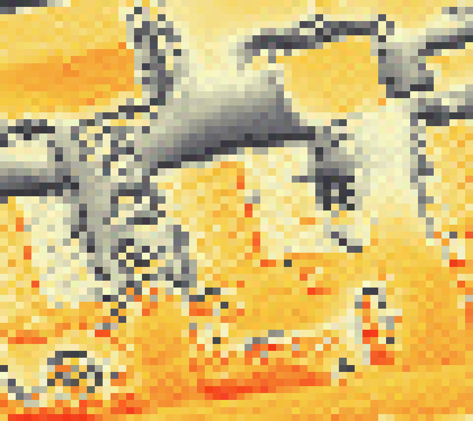 PV-irradiatie op daksegment ingezoomd met intensiteitsverdeling van zonlicht