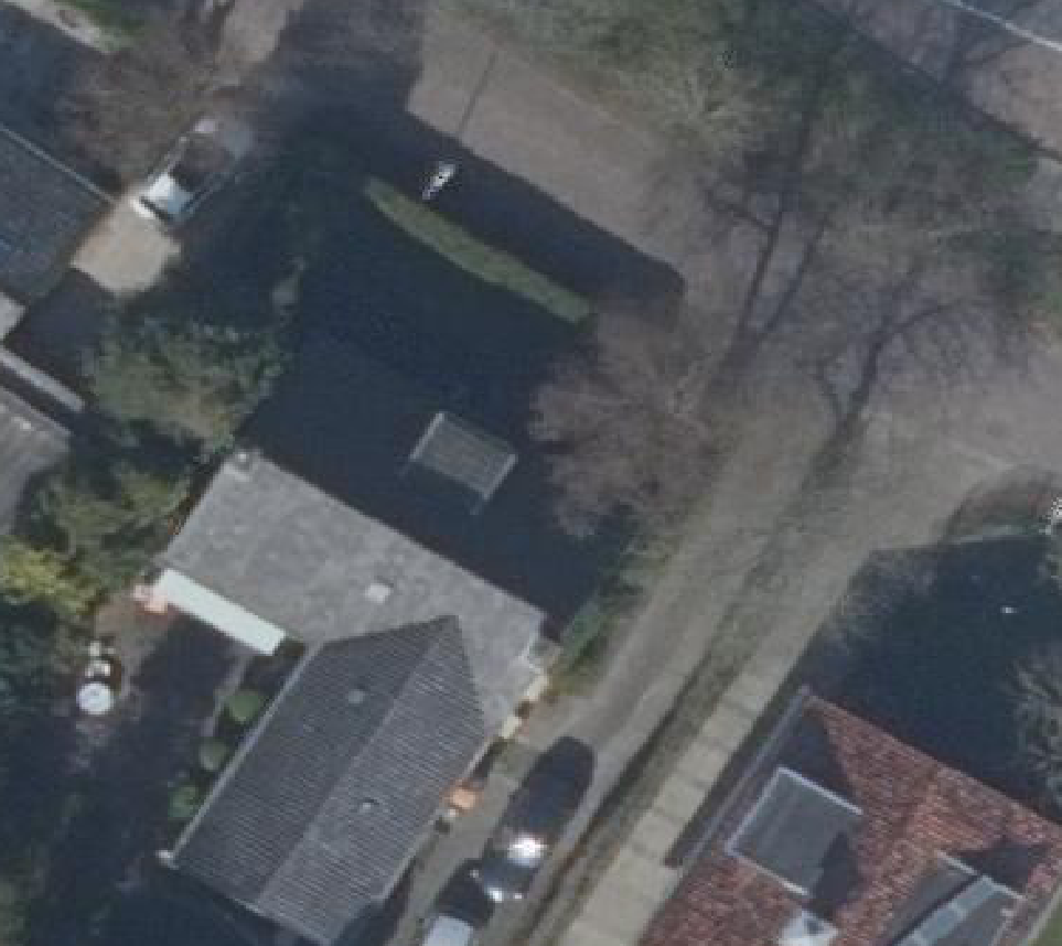 True ortho Luchtfoto op daksegment ingezoomd