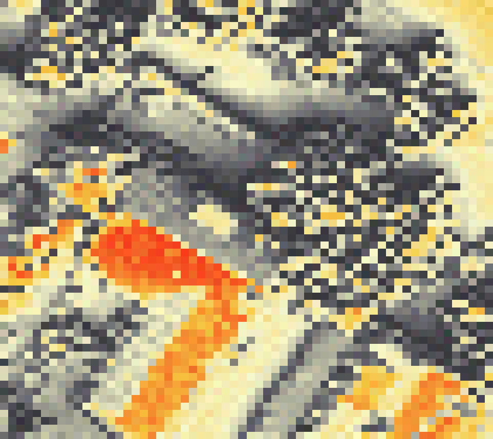 PV-irradiatie op daksegment ingezoomd met intensiteitsverdeling van zonlicht