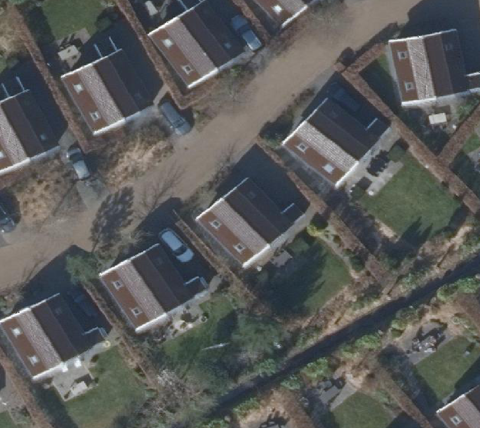 True ortho Luchtfoto op daksegment