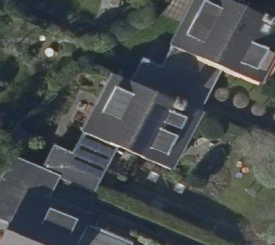 True ortho luchtfoto van Schoorl met zicht op woning