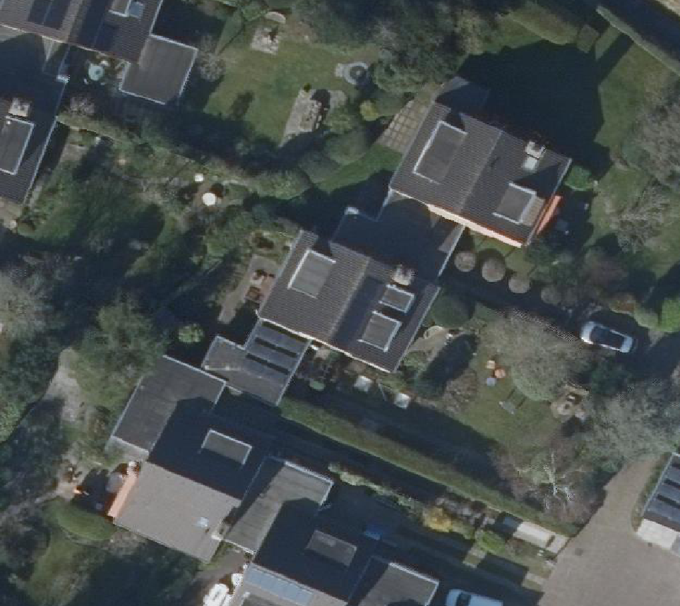 True ortho Luchtfoto op daksegment