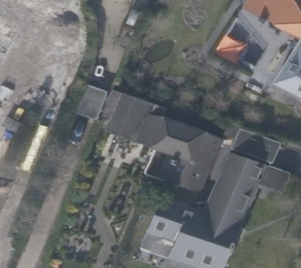 True ortho Luchtfoto op daksegment