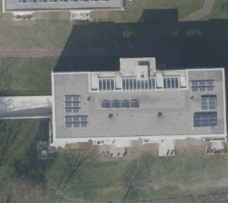 True ortho Luchtfoto op daksegment