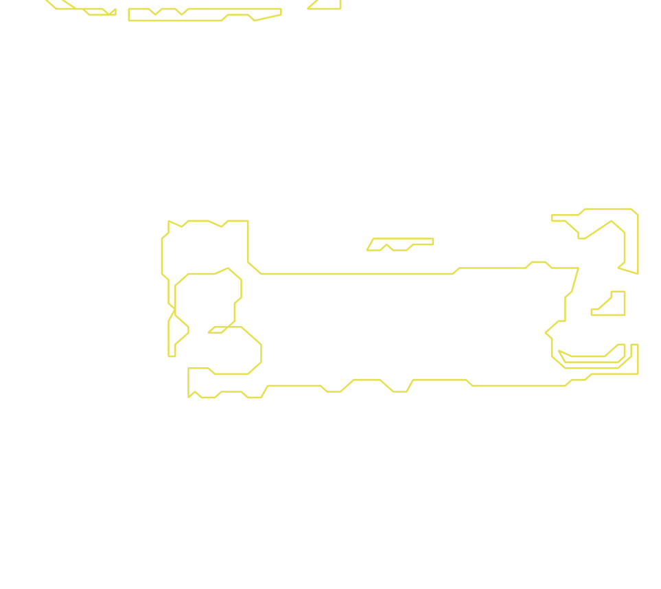 Daksegment met contourlijnen en structuurweergave