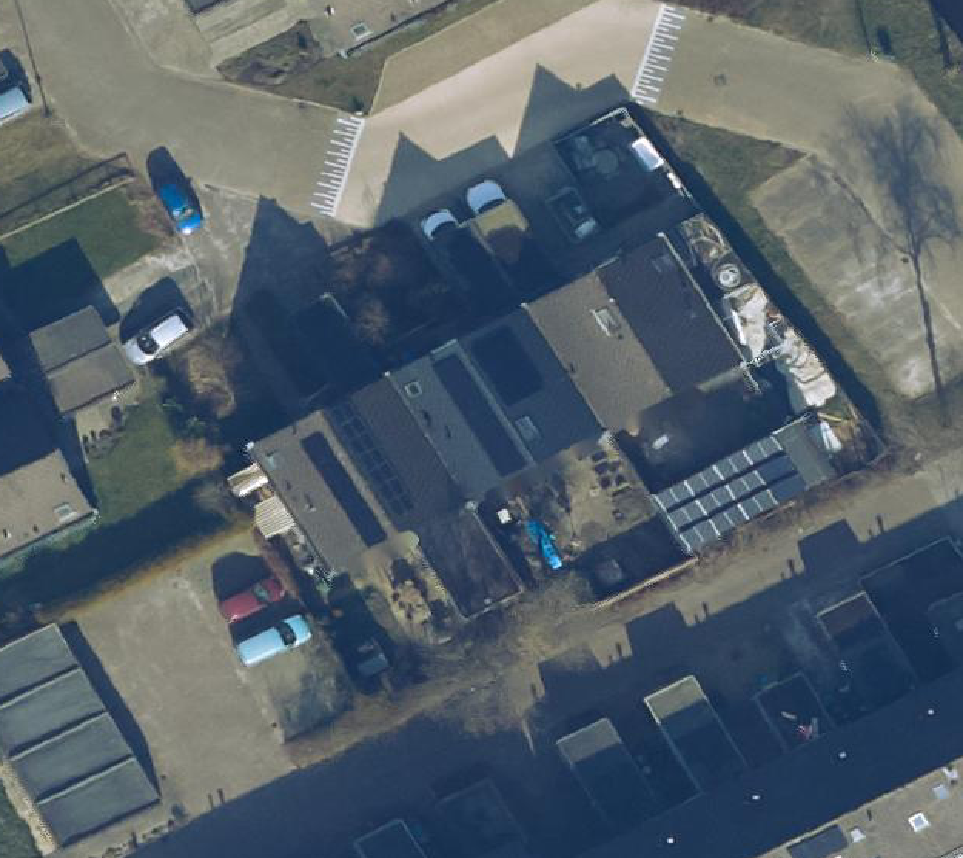 True ortho Luchtfoto op daksegment
