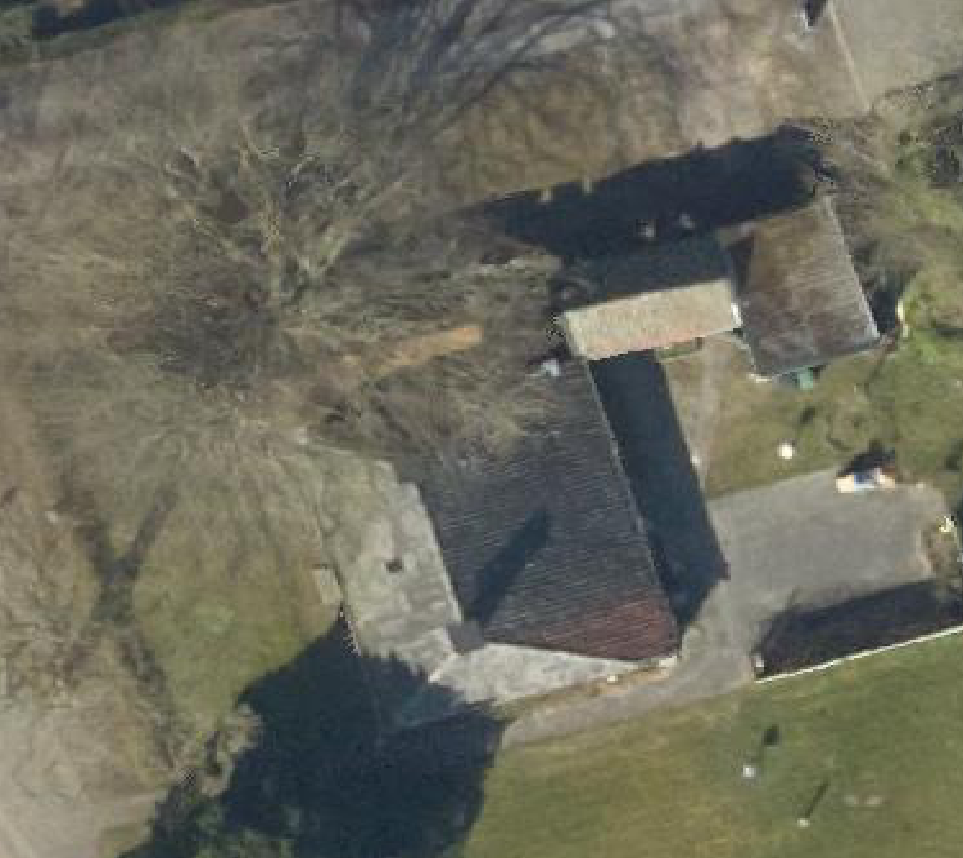 True ortho luchtfoto van Oranjewoud met zicht op woning