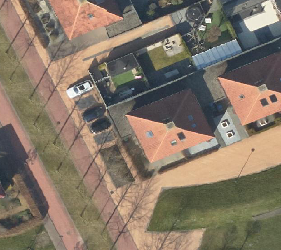 True ortho Luchtfoto op daksegment