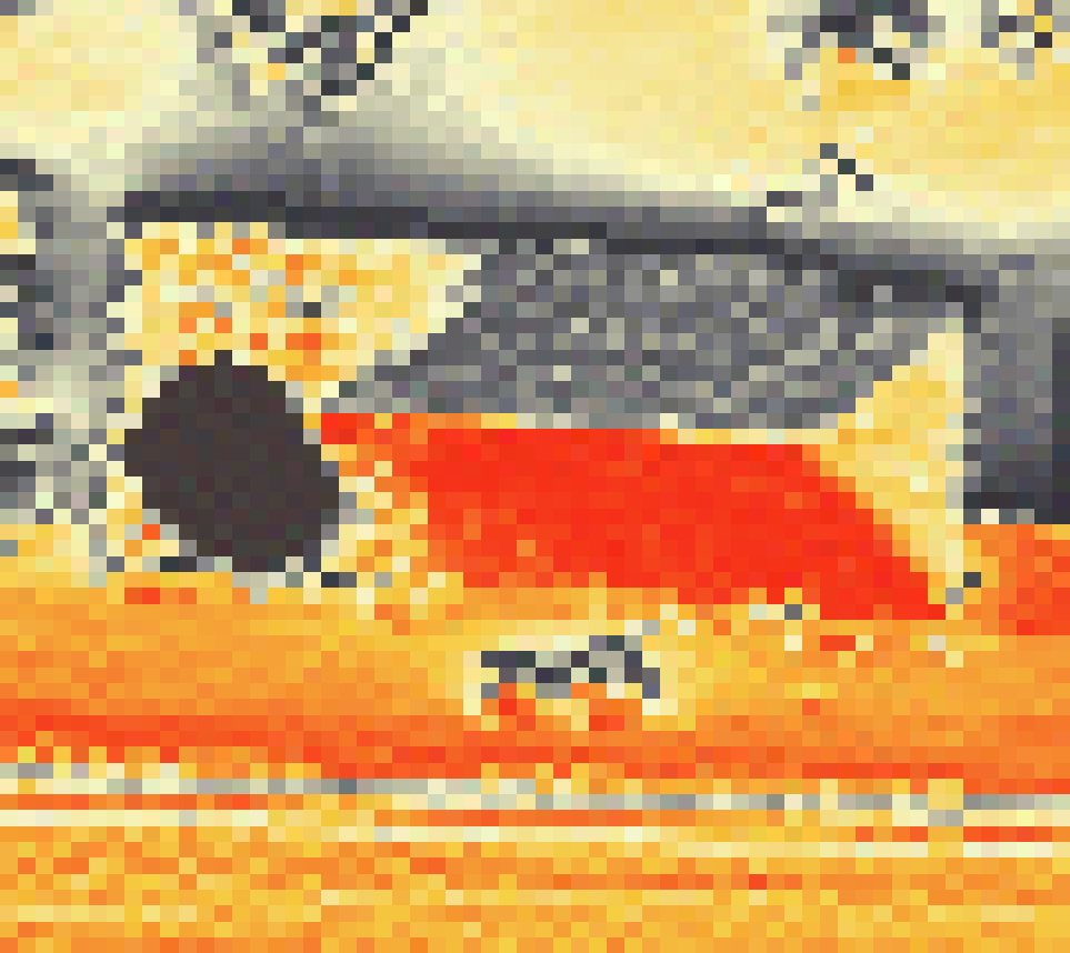 PV-irradiatie op daksegment ingezoomd met intensiteitsverdeling van zonlicht