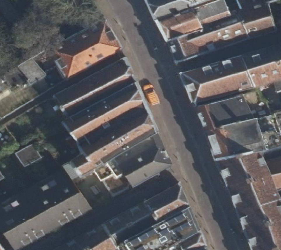 True ortho Luchtfoto op daksegment