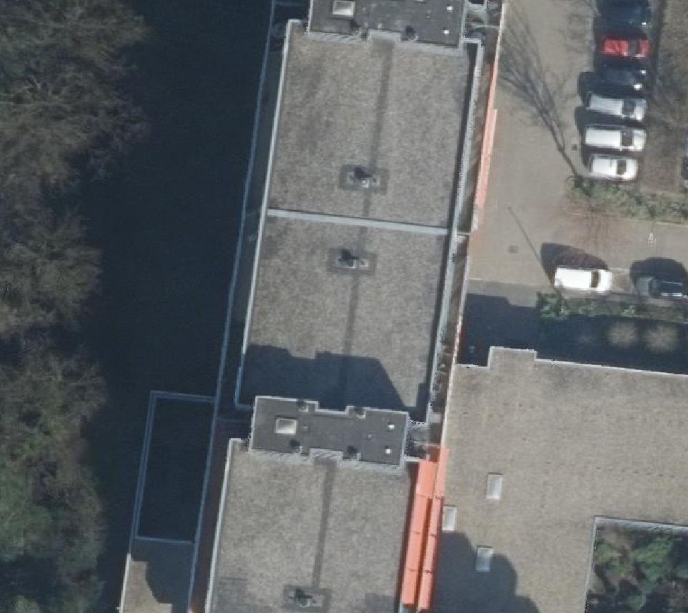 True ortho Luchtfoto op daksegment