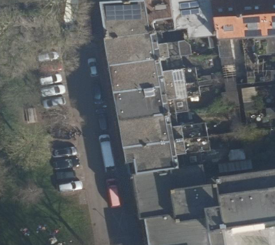 True ortho Luchtfoto op daksegment