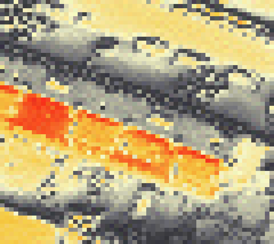 PV-irradiatie op daksegment ingezoomd met intensiteitsverdeling van zonlicht