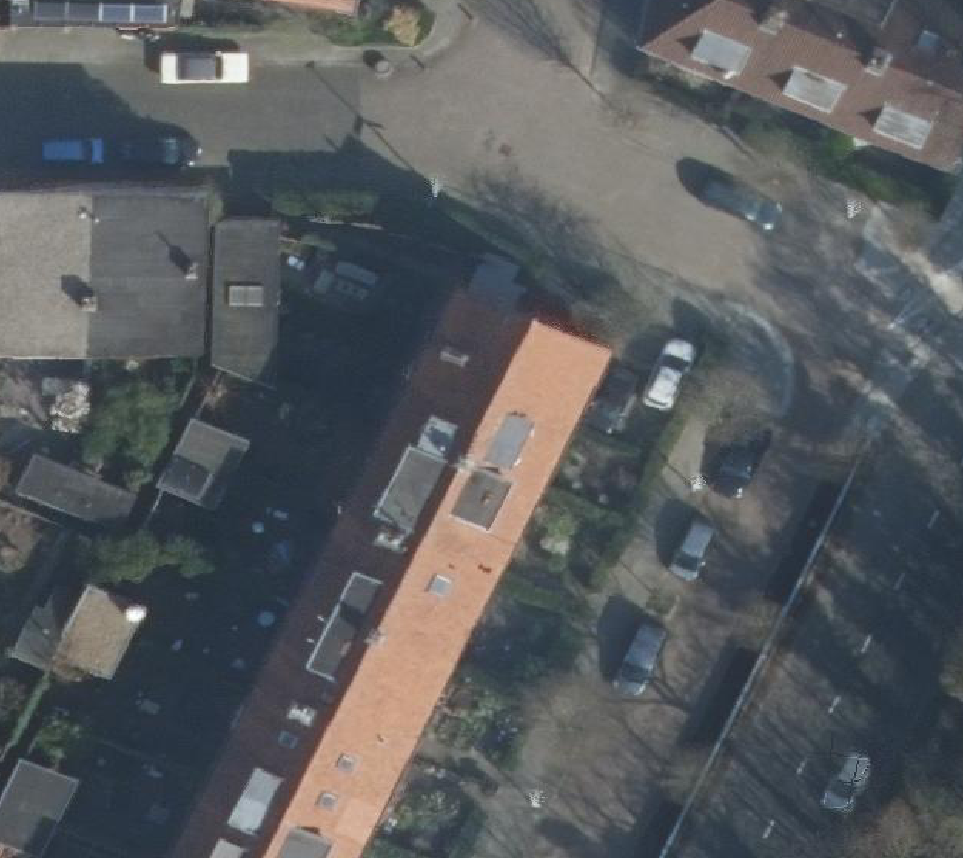 True ortho Luchtfoto op daksegment