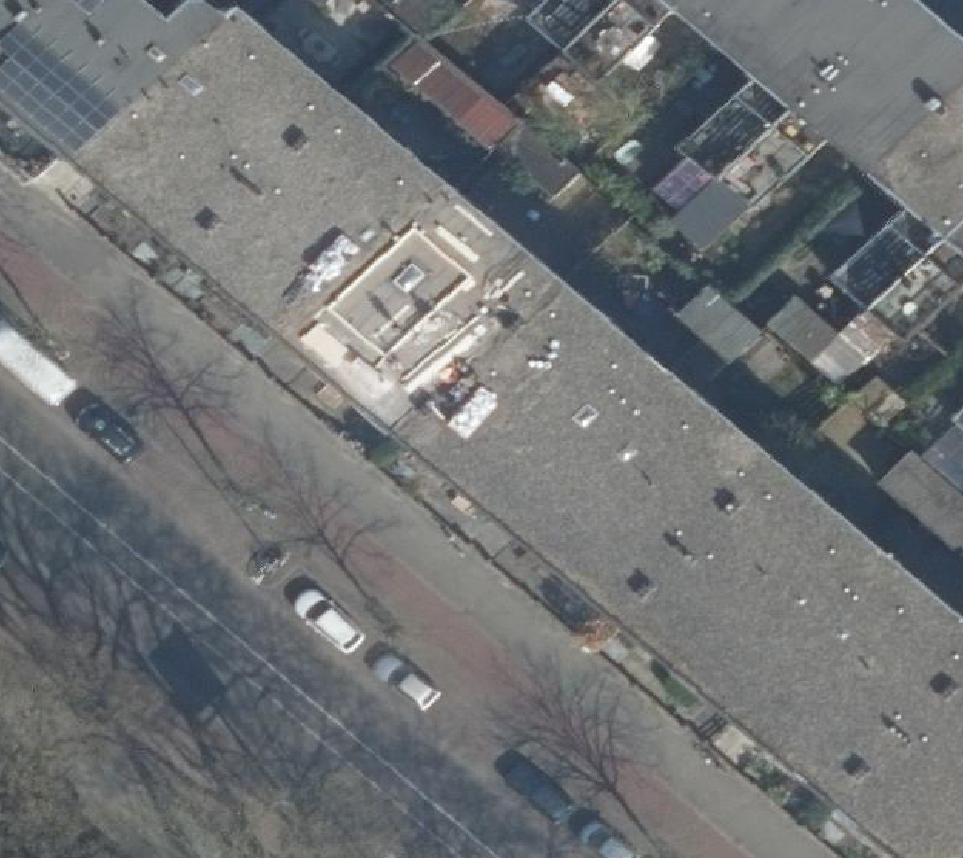 True ortho Luchtfoto op daksegment