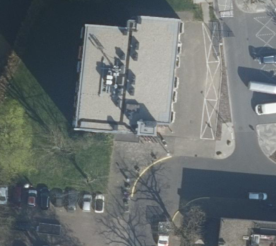 True ortho Luchtfoto op daksegment