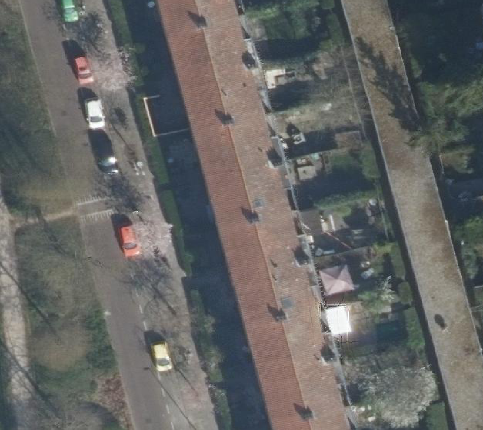 True ortho Luchtfoto op daksegment