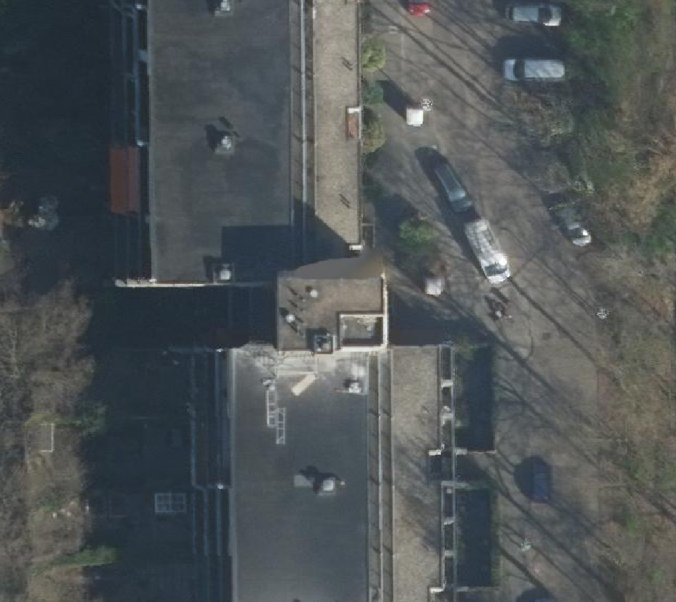 True ortho Luchtfoto op daksegment